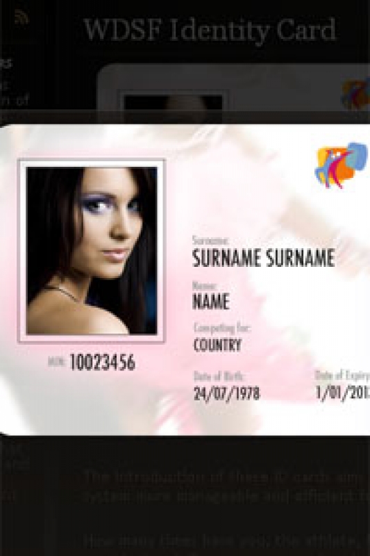 WDSF Identity Card