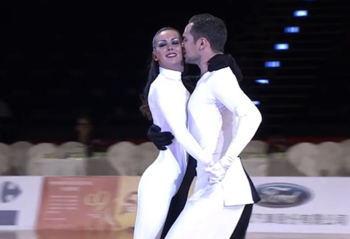 Vladimir Karpov - Mariya Tzaptashvilli (screenshot: WDSF Online Broadcast)